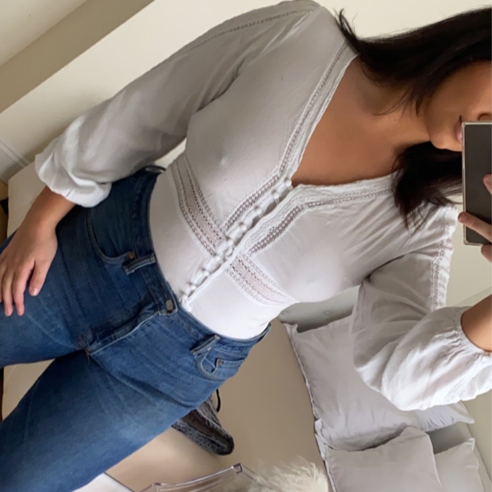 Abercomrbie and Fitch long sleeve “crop” top